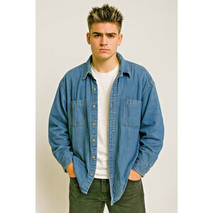 Wrangler Sherpa Lined Shirt Jacket‎ Shacket Thrashed Workwear Rugged Rustic